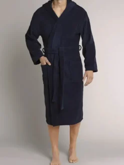Bademantel mit Kapuze - Schiesser Homewear Basics