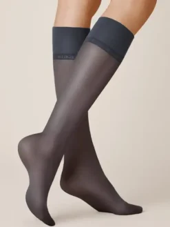 Kniestrumpf - Satin Look 20