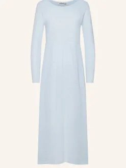 Maxi Nachthemd Langarm - Striped Cotton Jersey