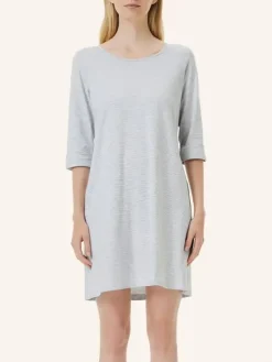 Nachthemd Halbarm - Striped Cotton Jersey