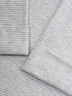 Nachthemd Halbarm - Striped Cotton Jersey