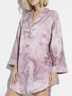 Nachthemd Kurzarm - Cotton/Silk Print