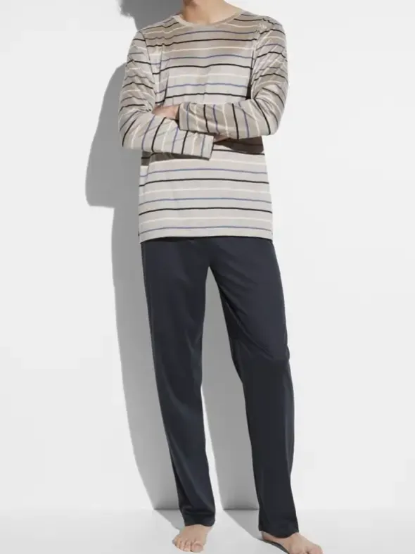 Pyjama - Silk/Cotton Stripes X Sea Island