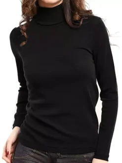 Rollkragen Shirt - Wolle & Seide