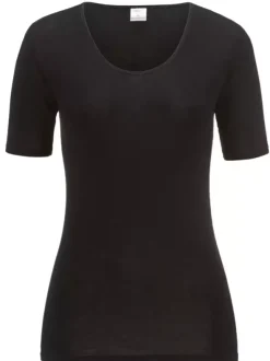 Shirt kurzarm Rundhals - Wool/Silk