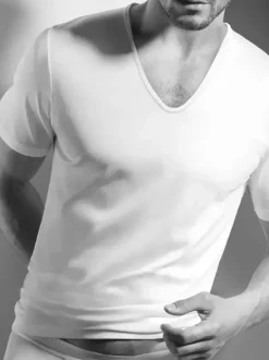 Shirt kurzarm V-Ausschnitt - Swissline - Twisted