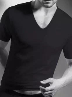 Shirt kurzarm V-Ausschnitt - Swissline - Twisted