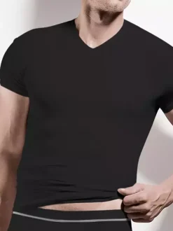 Shirt kurzarm V-Ausschnitt 2er-Pack - Flash Basic