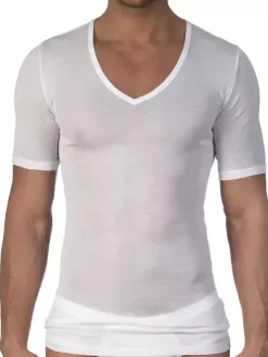 V-Shirt Kurzarm - Filo Scozia extra light