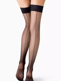 halterloser Strumpf 10 DEN - Catwalk Couture