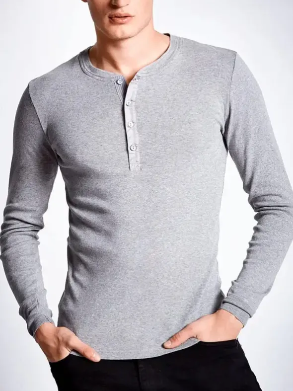 Henley Shirt Langarm - Karl-Heinz
