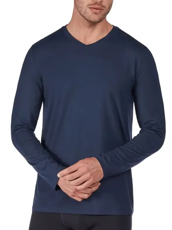 Langarm V-Shirt - 24 Hours Men Sleep