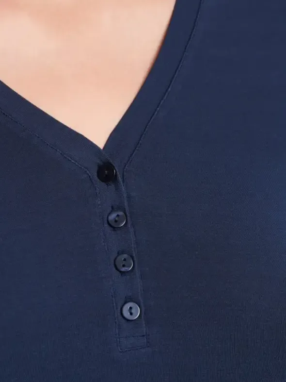 Langarmshirt Knopfleiste - Mix & Relax