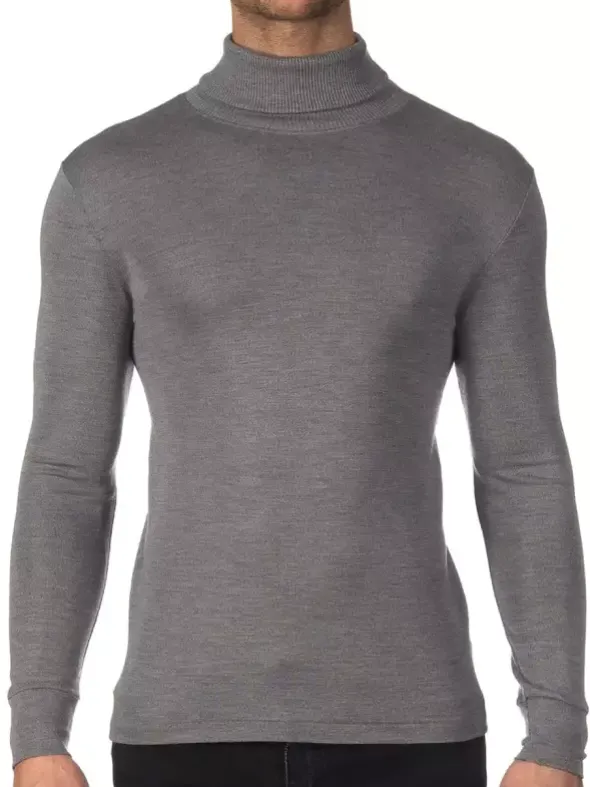 Rollkragen Shirt - Wolle & Seide