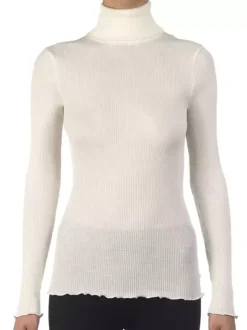 Rollkragen Shirt - Wolle & Seide