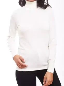 Rollkragen Shirt - Wolle & Seide