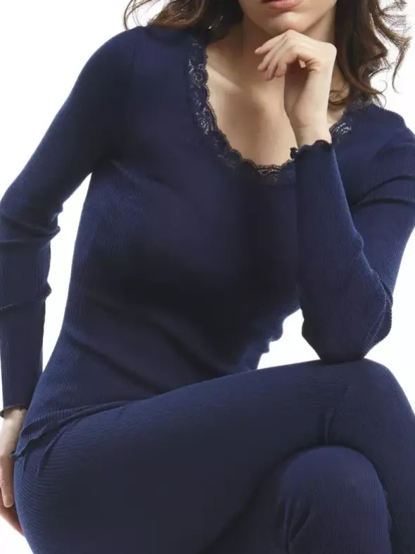 Shirt Langarm - Wolle & Seide