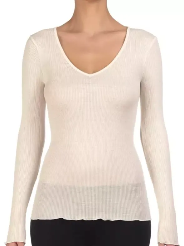 Shirt Langarm - Wolle & Seide