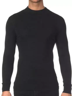 Shirt Langarm Stehkragen - Wolle & Seide