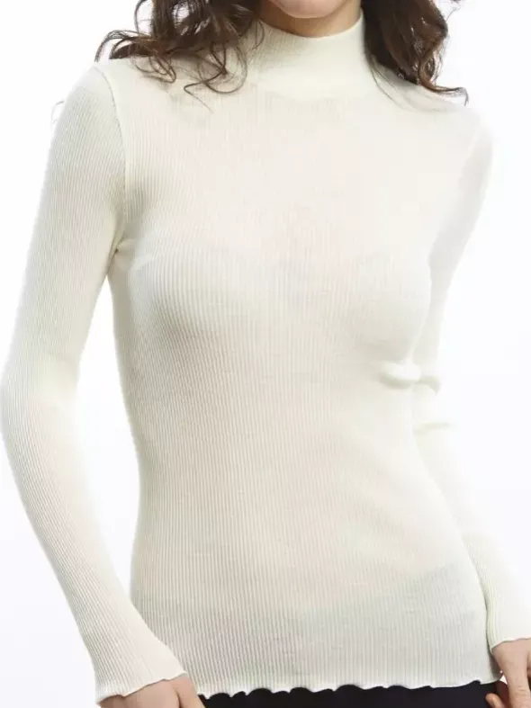 Turtleneck Shirt - Wolle & Seide