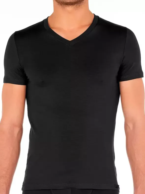 V-Shirt Kurzarm - Tencel soft