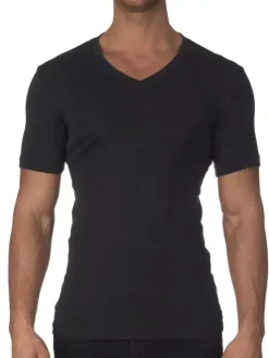 V-Shirt Kurzarm - Wolle & Seide