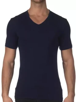 V-Shirt Kurzarm - Wolle & Seide