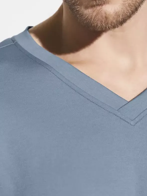 V-Shirt Langarm - Supreme Green Cotton