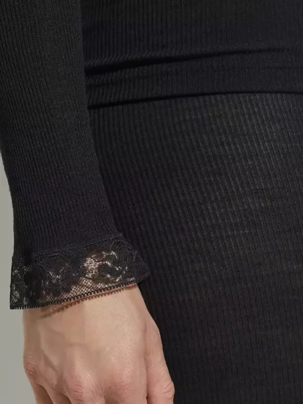 V-Shirt Langarm - Wool & Silk