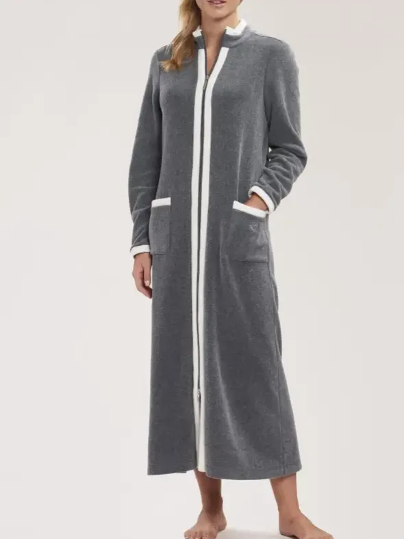 Zipper-Morgenmantel - High Class