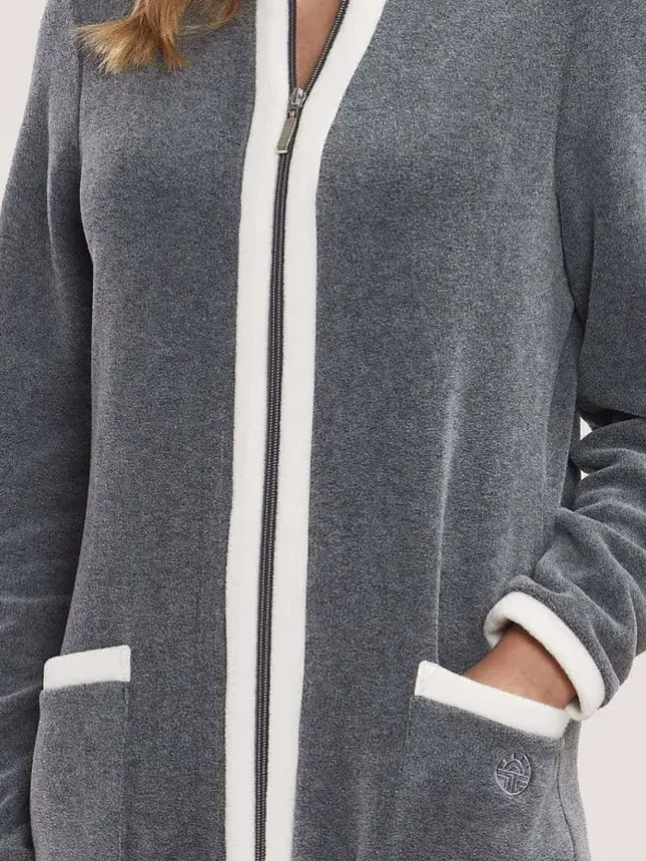 Zipper-Morgenmantel - High Class